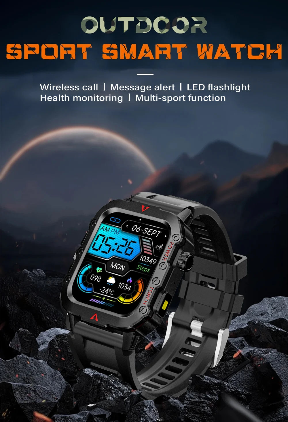 Outdoor Military Men's Smart Watch