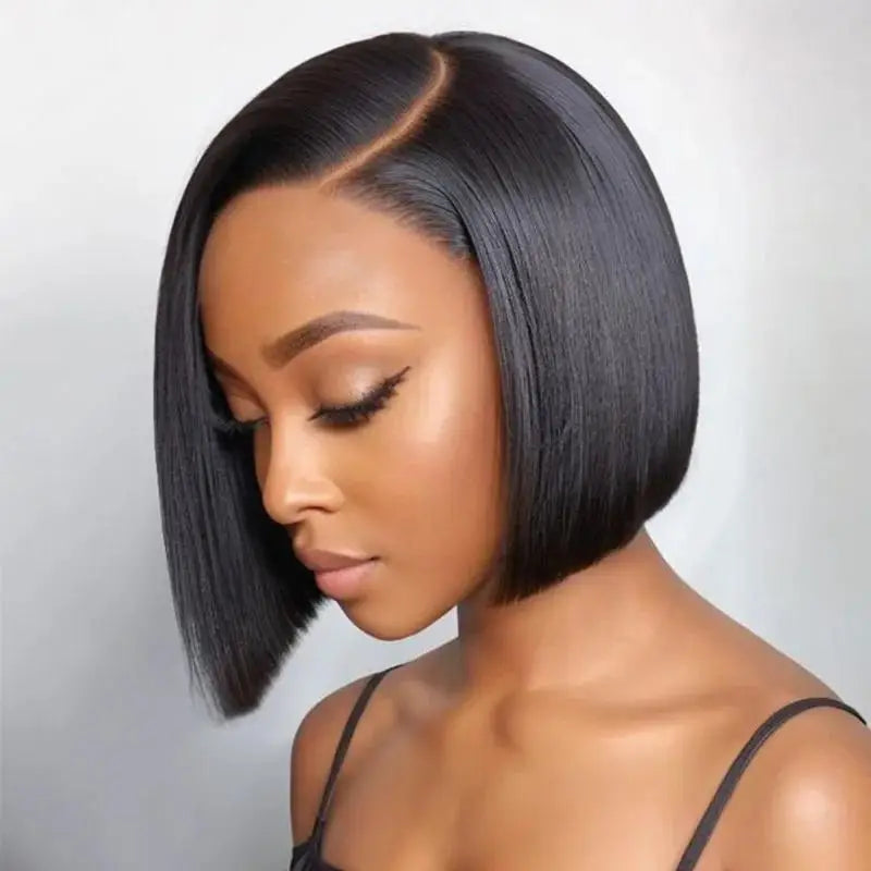 Straight Lace Frontal Bob Wig 100% Real Human Hair 13x4