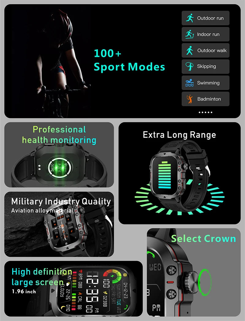 Xiaomi Military Smart Watch Men 2024